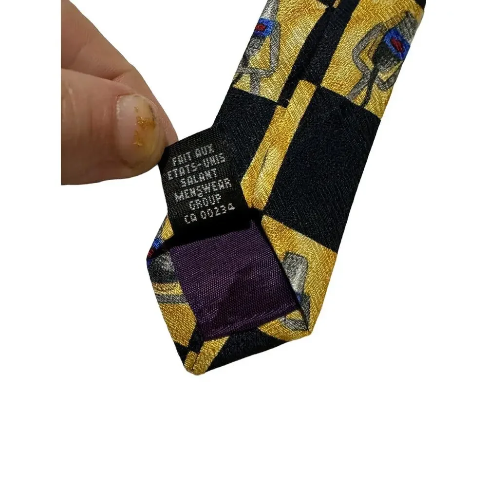 Celeb Ties Save The Children Designed By Larry King Microphone Necktie Vintage